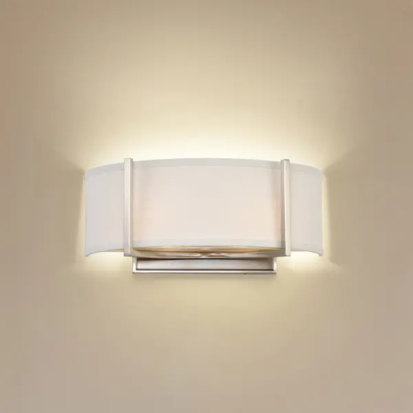 Gemini 2-Light Wall Sconce with Slate Gray Fabric Shade - Image 19