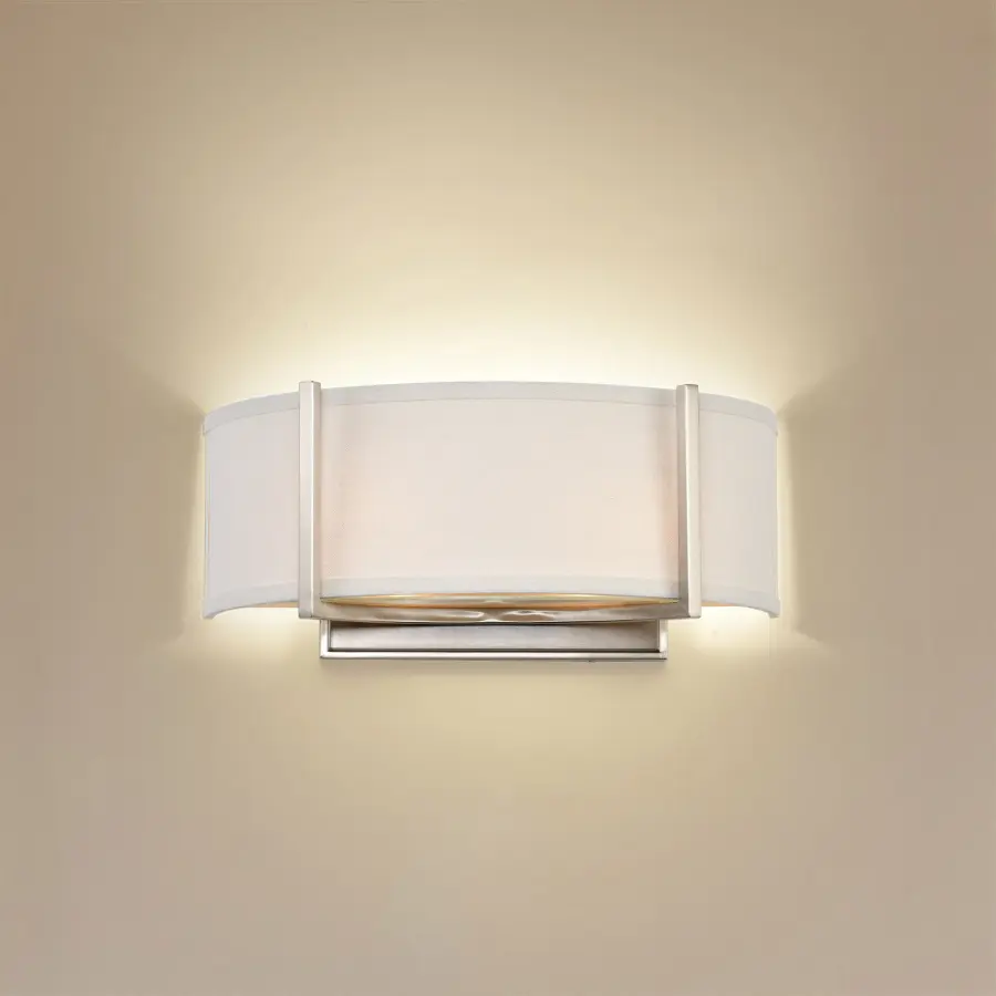Gemini 2-Light Wall Sconce with Slate Gray Fabric Shade - Image 19