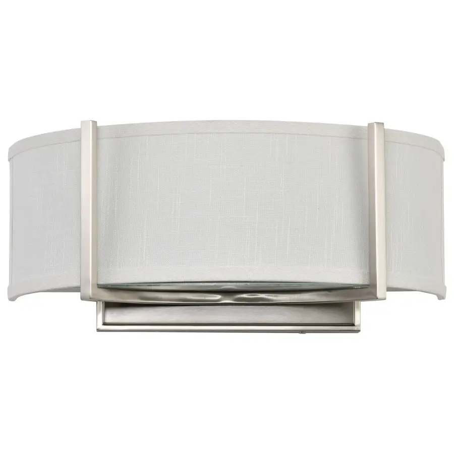 Gemini 2-Light Wall Sconce with Slate Gray Fabric Shade - Image 4