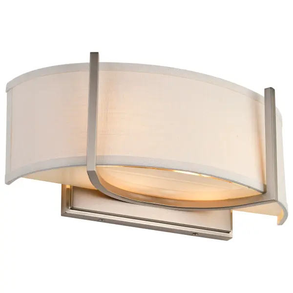 Gemini 2-Light Wall Sconce with Slate Gray Fabric Shade - Image 7