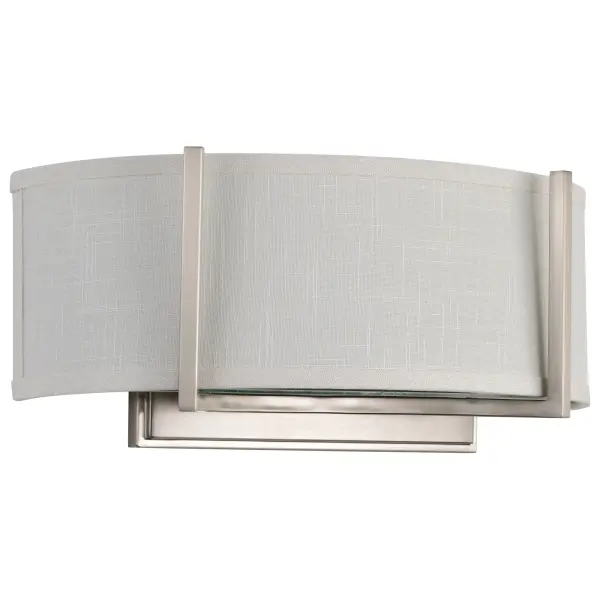 Gemini 2-Light Wall Sconce with Slate Gray Fabric Shade - Image 8