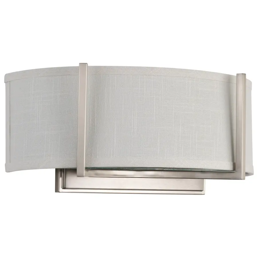 Gemini 2-Light Wall Sconce with Slate Gray Fabric Shade - Image 8