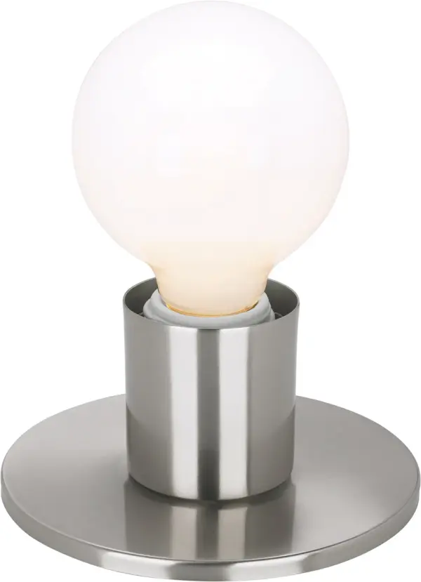 A sleek, budget-friendly wall sconce that offers flexible installation with up or down lighting options. The brushed nickel finish provides a modern touch that complements various decor styles. - alternate view