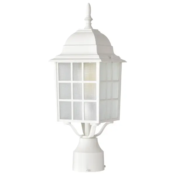 Classic White Post Lantern with Soft, Welcoming Illumination - Image 2