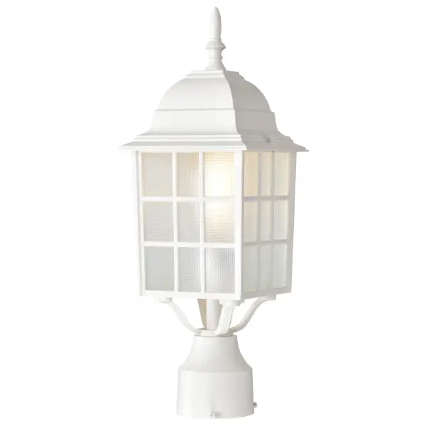Classic White Post Lantern with Soft, Welcoming Illumination - Image 3