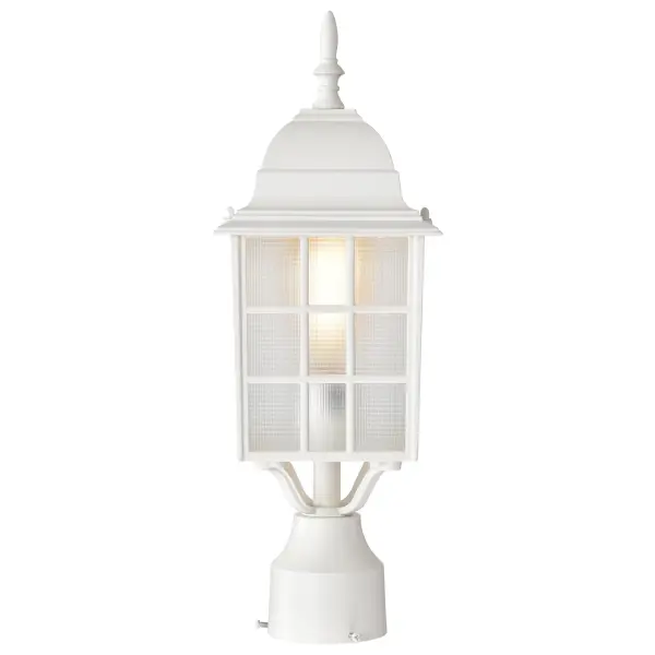 Classic White Post Lantern with Soft, Welcoming Illumination - Image 4