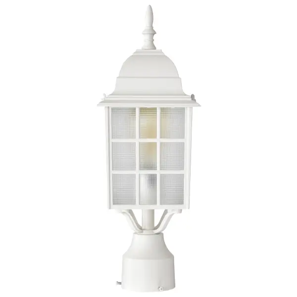 Classic White Post Lantern with Soft, Welcoming Illumination - Image 5