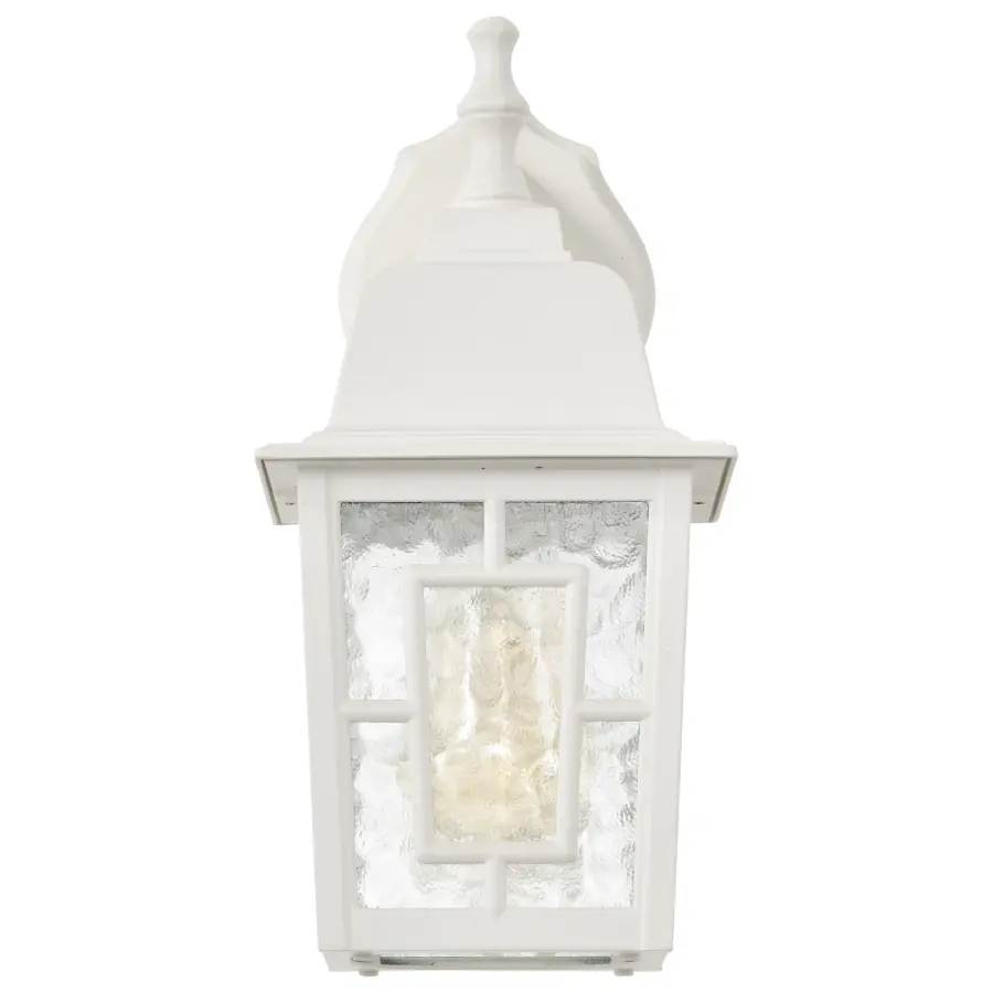 Architectural Outdoor Wall Sconce with Geometric Water Glass Design - Image 2
