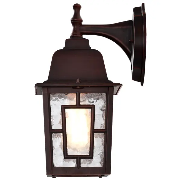 Architectural Outdoor Wall Sconce with Geometric Water Glass Design - Image 2