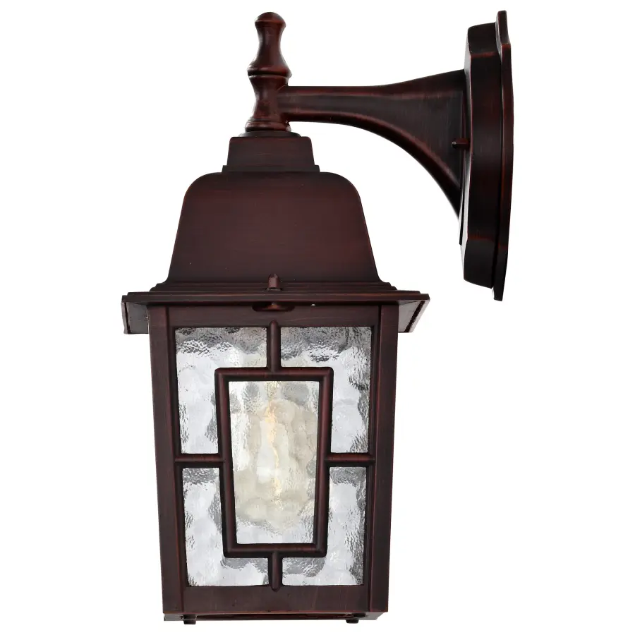 Architectural Outdoor Wall Sconce with Geometric Water Glass Design - Image 3