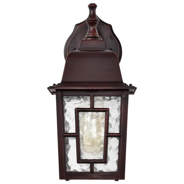 Architectural Outdoor Wall Sconce with Geometric Water Glass Design - Image 6