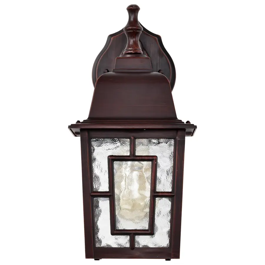 Architectural Outdoor Wall Sconce with Geometric Water Glass Design - Image 6