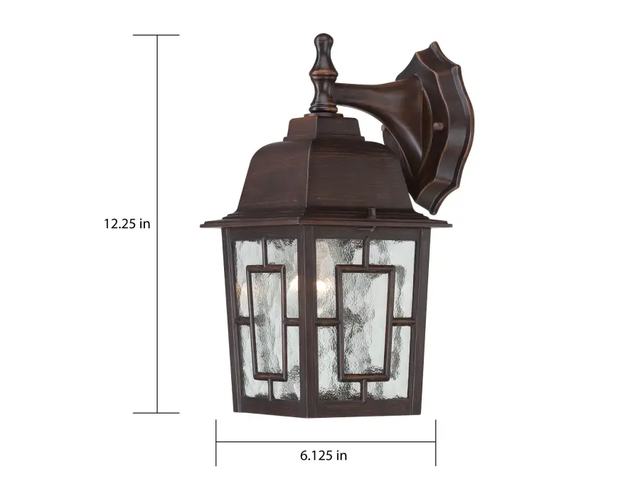 Architectural Outdoor Wall Sconce with Geometric Water Glass Design - Image 10