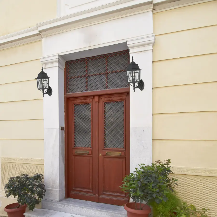 Architectural Outdoor Wall Sconce with Geometric Design - Image 2