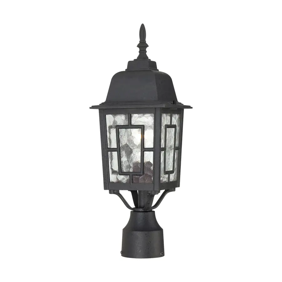 Architectural Outdoor Post Light with Distinctive Water Glass Design - Image 1