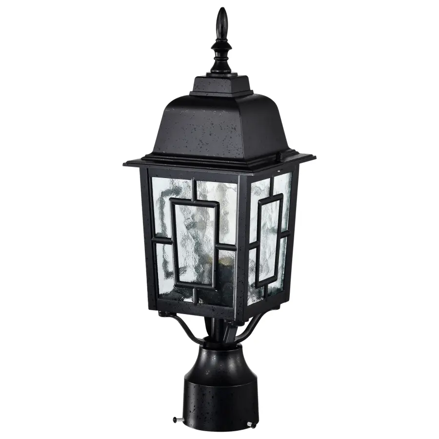 Architectural Outdoor Post Light with Distinctive Water Glass Design - Image 2