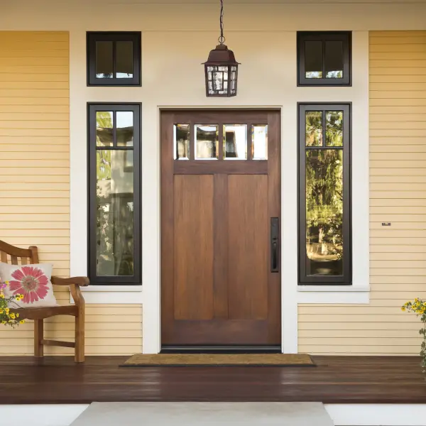 Architectural Outdoor Lantern with Geometric Water Glass Design - Image 7