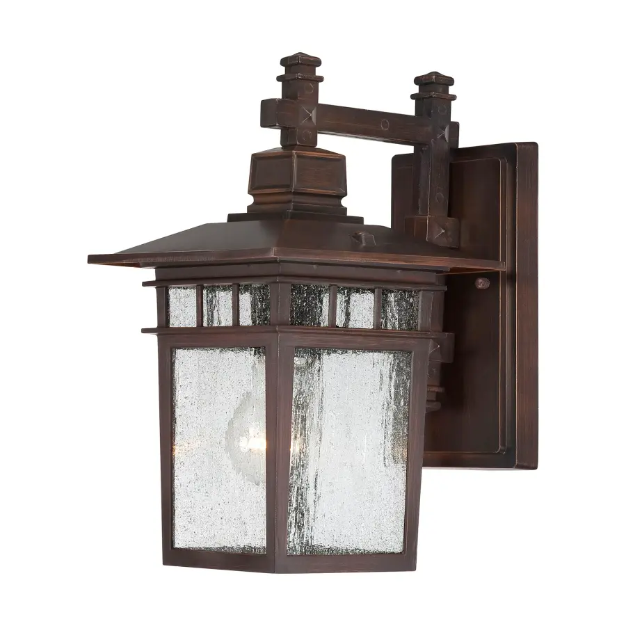 Cove Neck 1-Light Outdoor Wall Lantern with Clear Seeded Glass - Image 1