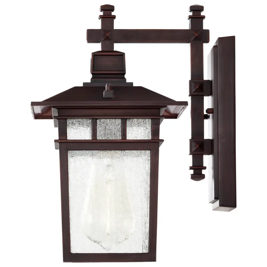 Cove Neck 1-Light Outdoor Wall Lantern with Clear Seeded Glass - Image 2