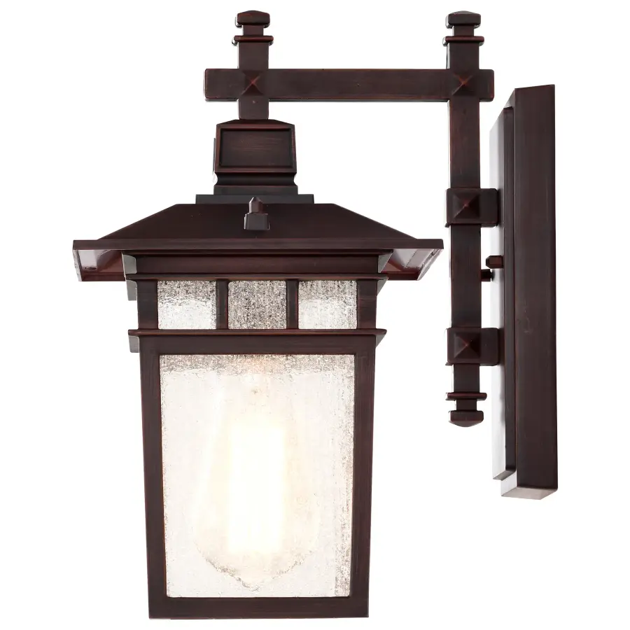 Cove Neck 1-Light Outdoor Wall Lantern with Clear Seeded Glass - Image 3