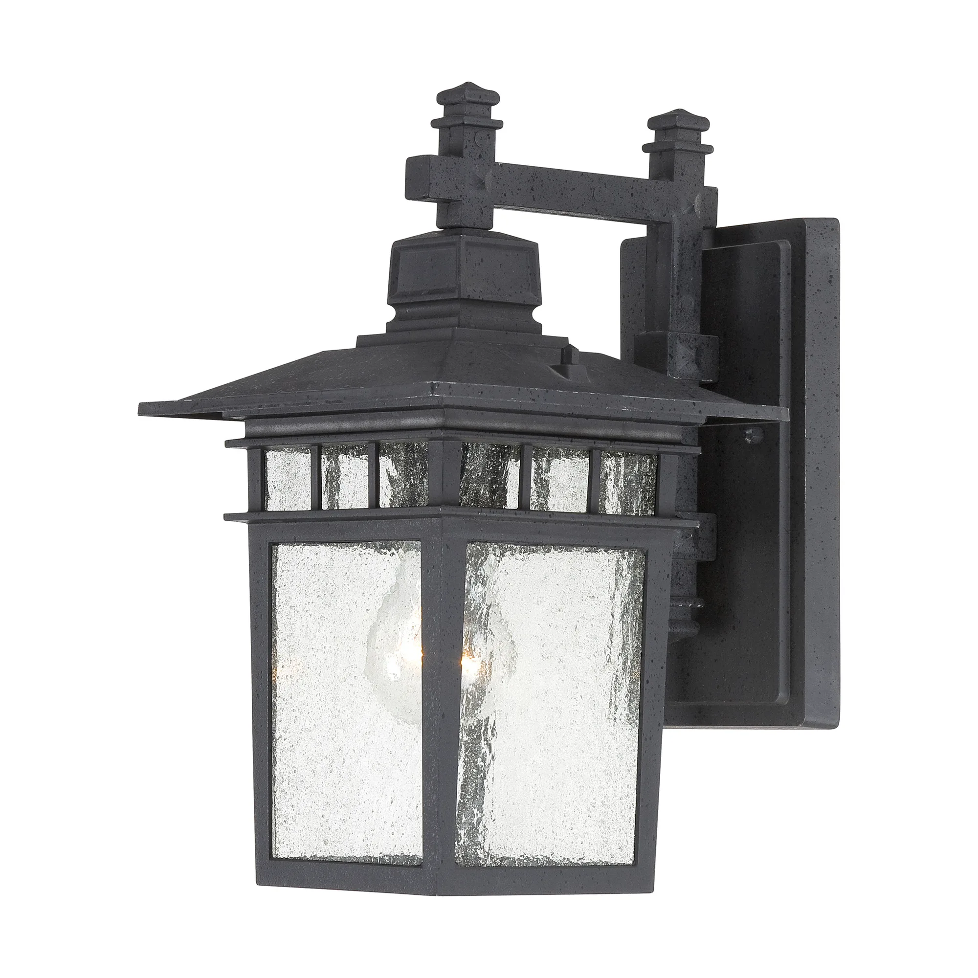 Cove Neck 12" Outdoor Wall Lantern with Clear Seed Glass