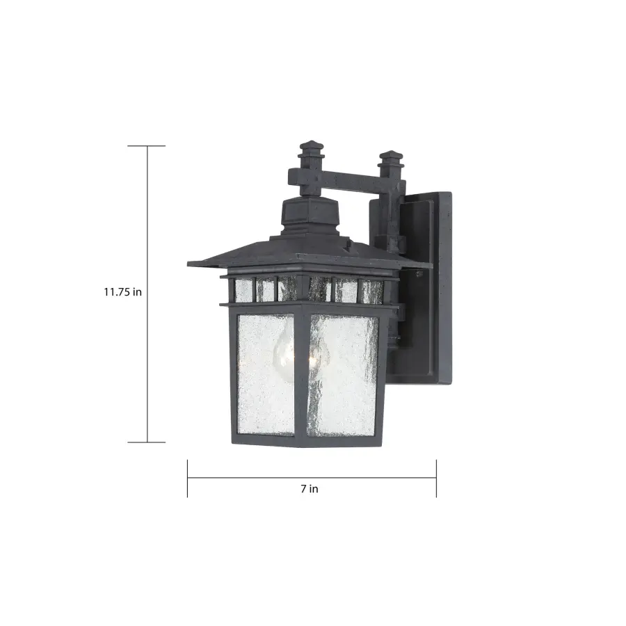 Cove Neck 12" Outdoor Wall Lantern with Clear Seed Glass - Image 4