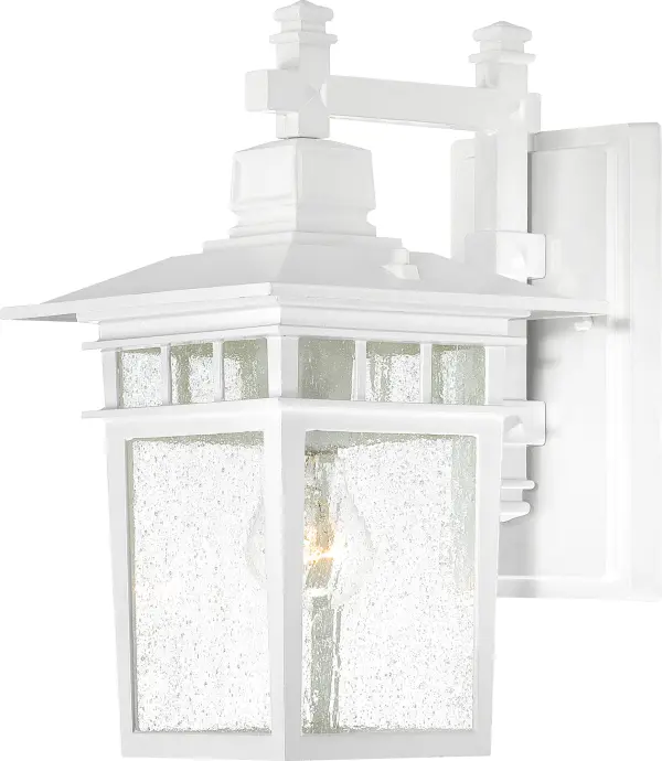 The Cove Neck outdoor wall lantern combines clean contemporary lines with charming seeded glass for a fresh coastal aesthetic. At 14 inches, it's perfectly sized for entryways, porches, and pathways.