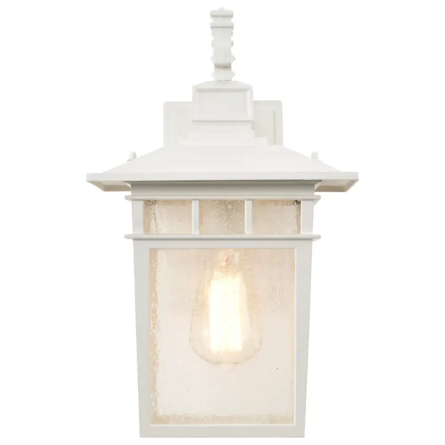 Cove Neck 14" Outdoor Wall Lantern with Clear Seeded Glass - Image 3