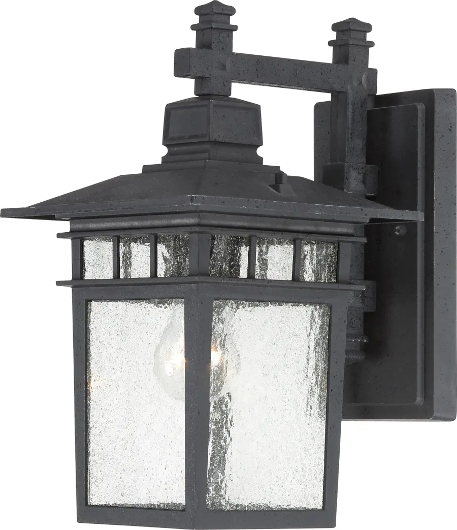 Cove Neck 14" Outdoor Wall Lantern with Clear Seeded Glass - Image 1