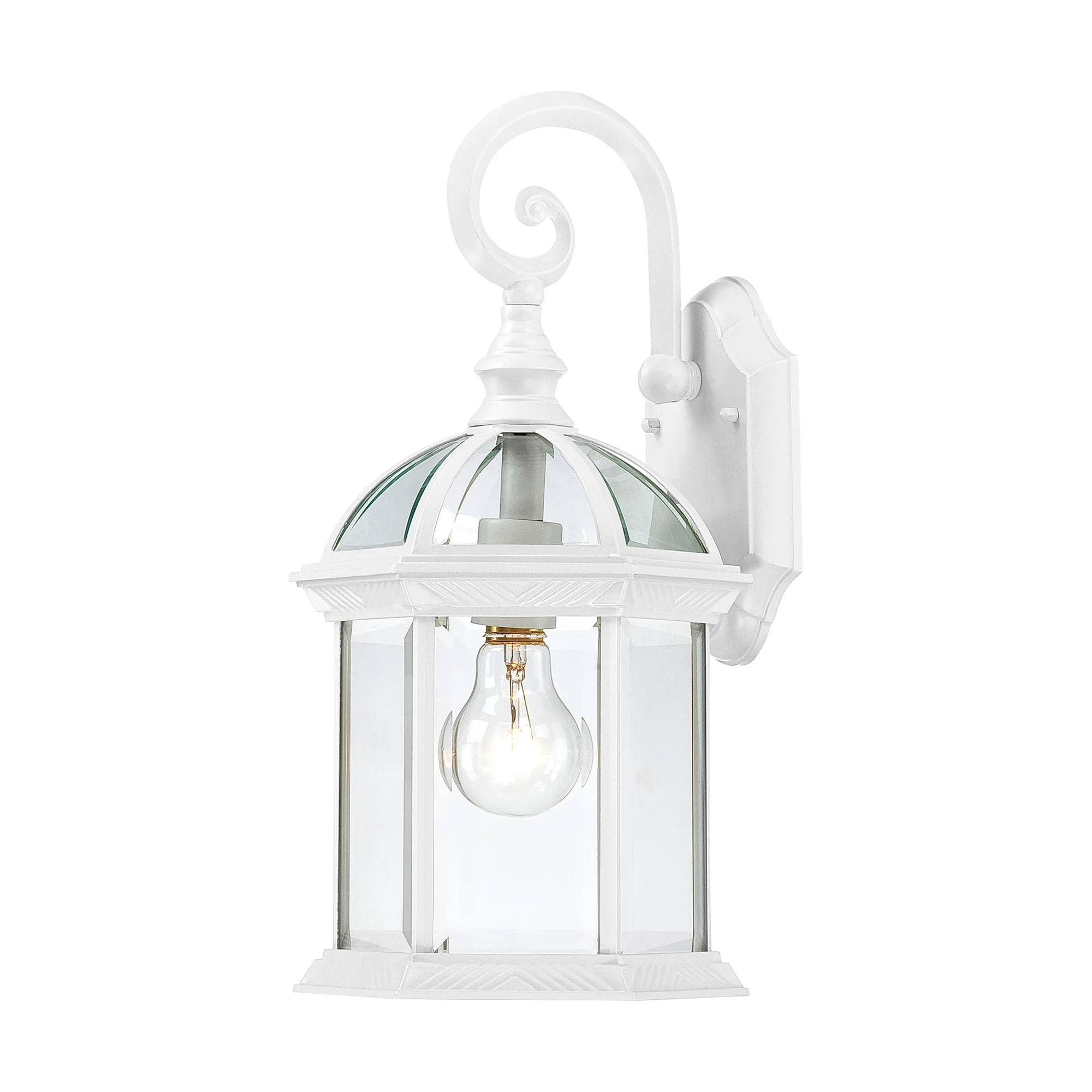 Boxwood 15" Outdoor Wall Sconce with Clear Seed Glass
