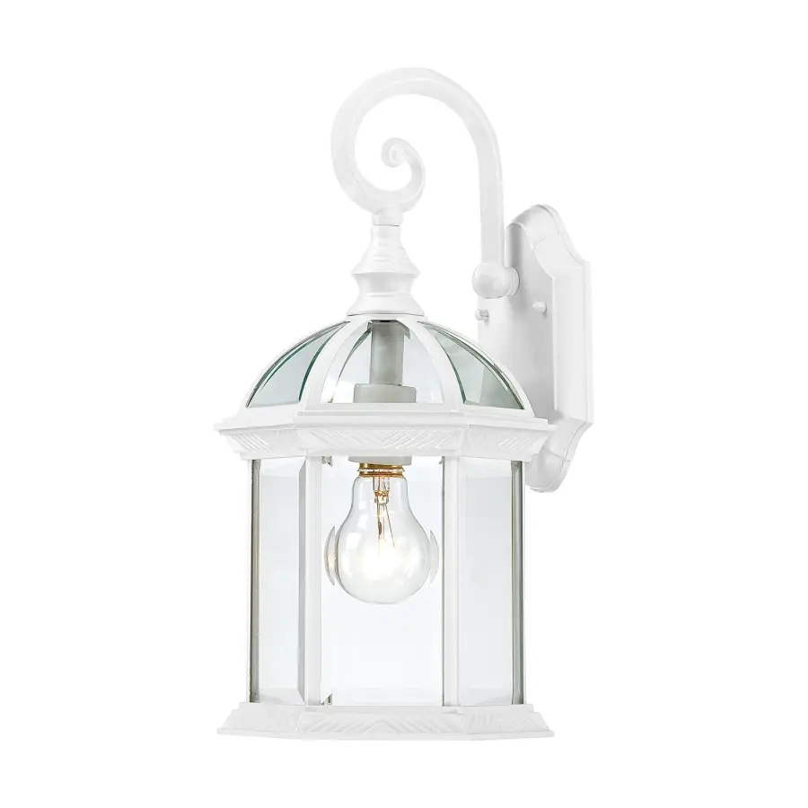 Boxwood 15" Outdoor Wall Sconce with Clear Seed Glass - Image 1