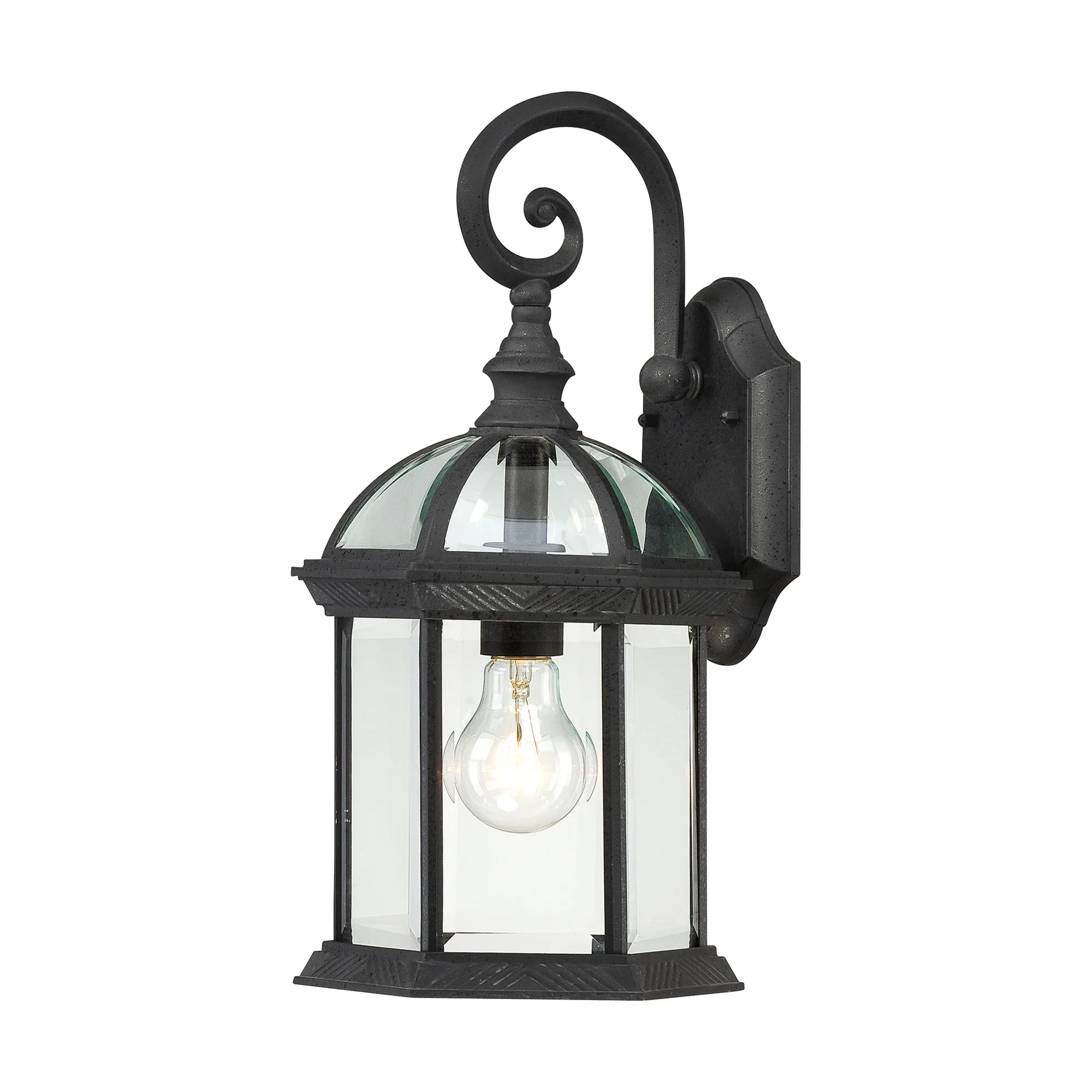 Boxwood 15" Outdoor Wall Sconce with Clear Beveled Glass
