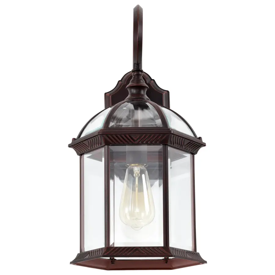 Boxwood 19" Outdoor Wall Sconce with Clear Beveled Glass - Image 4