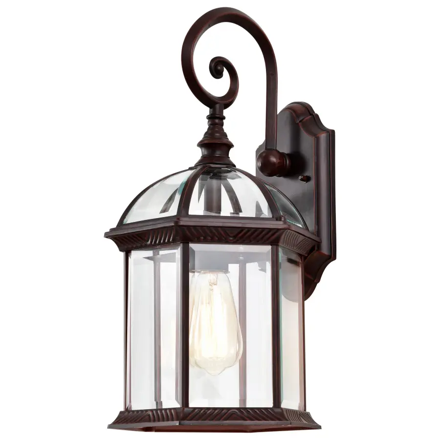 Boxwood 19" Outdoor Wall Sconce with Clear Beveled Glass - Image 5