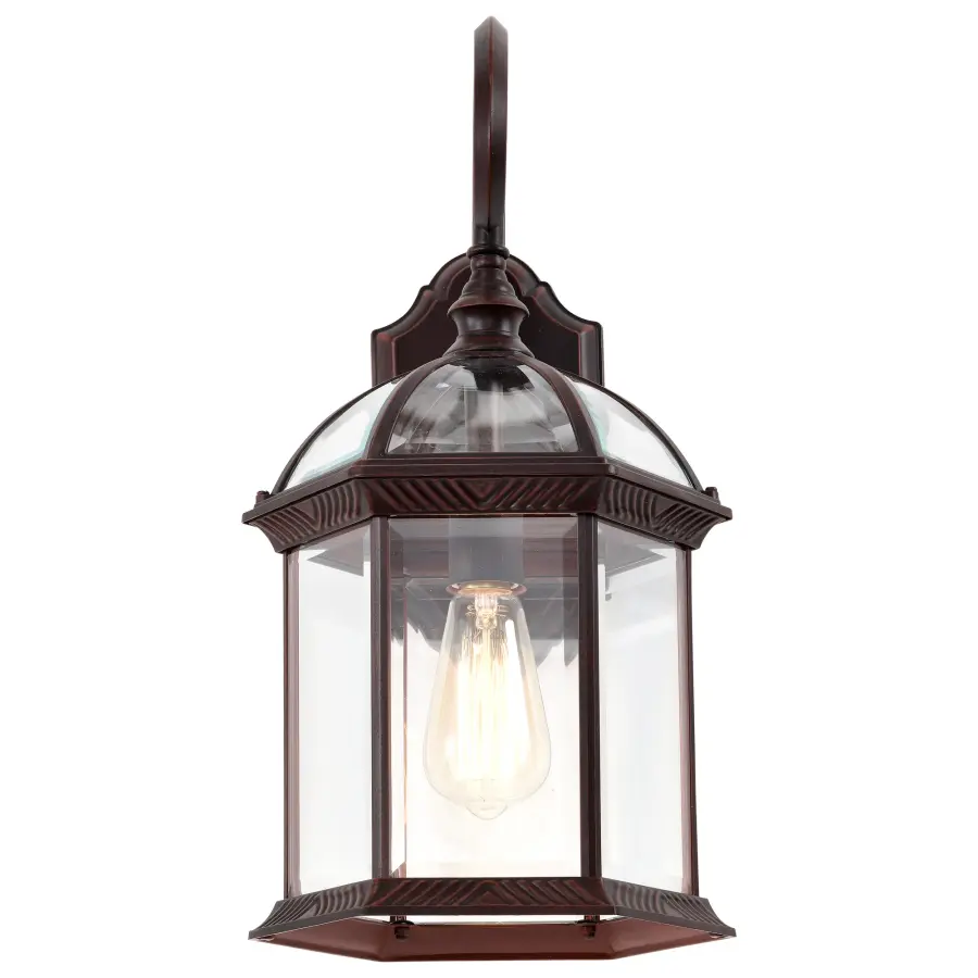 Boxwood 19" Outdoor Wall Sconce with Clear Beveled Glass - Image 6
