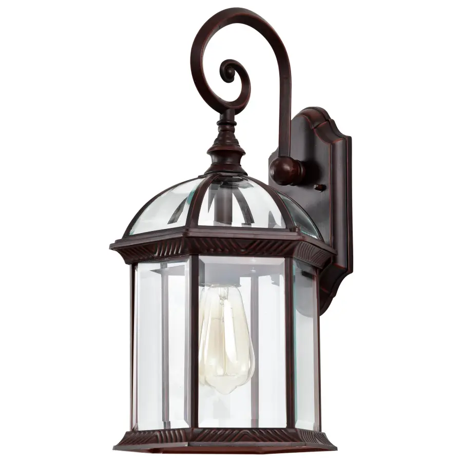 Boxwood 19" Outdoor Wall Sconce with Clear Beveled Glass - Image 7