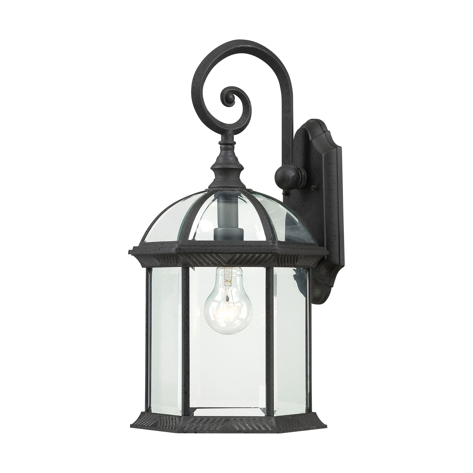 Boxwood 19" Outdoor Wall Sconce with Clear Beveled Glass
