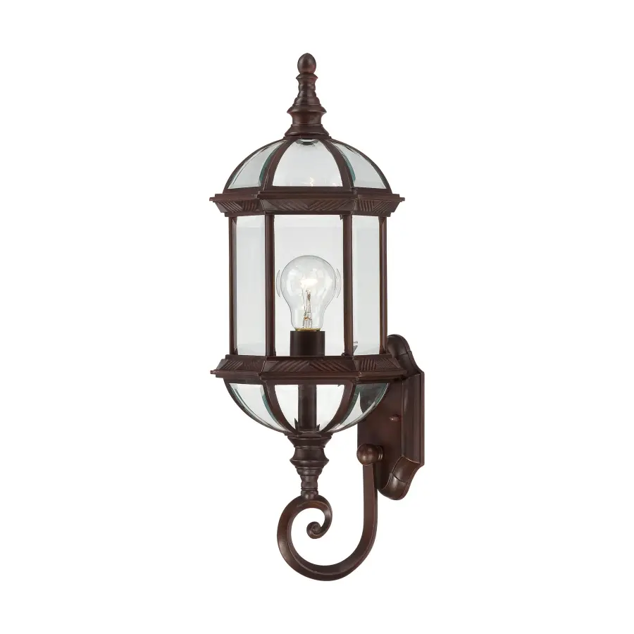 Boxwood 22" Outdoor Wall Sconce with Clear Beveled Glass - Image 1