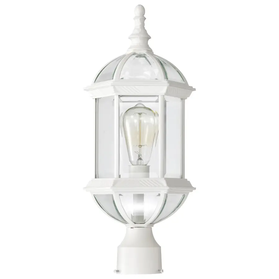 Boxwood 19" Outdoor Post Light with Clear Beveled Glass - Image 2