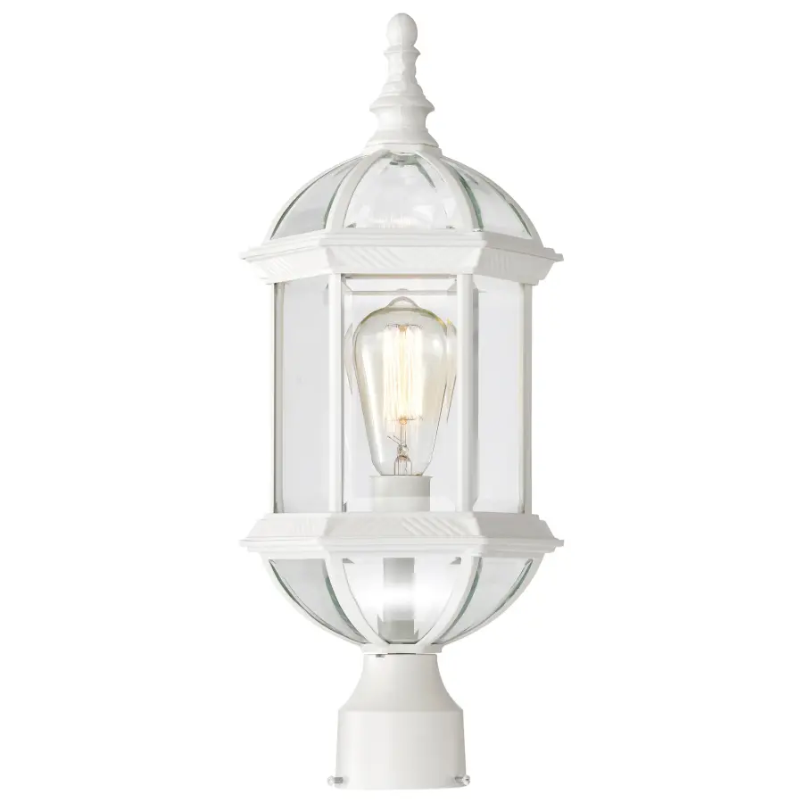 Boxwood 19" Outdoor Post Light with Clear Beveled Glass - Image 3