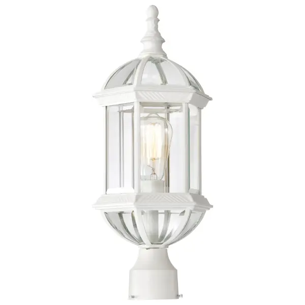 Boxwood 19" Outdoor Post Light with Clear Beveled Glass - Image 4