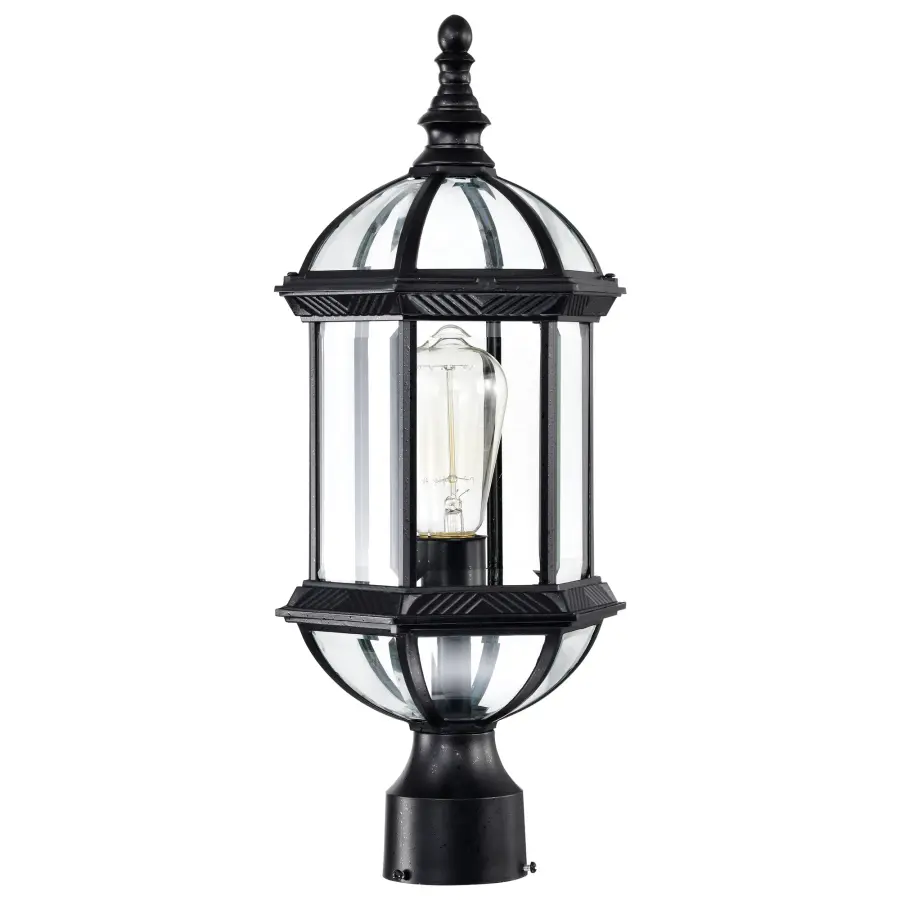 Boxwood 19" Outdoor Post Light with Clear Beveled Glass - Image 2