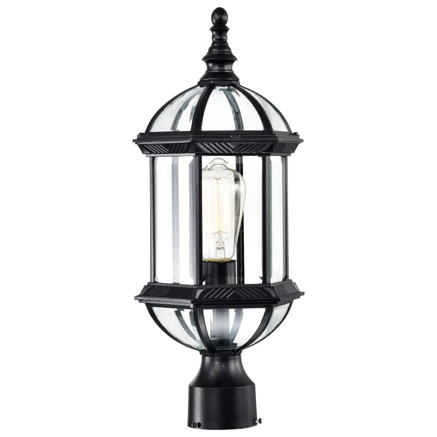 Boxwood 19" Outdoor Post Light with Clear Beveled Glass - Image 3