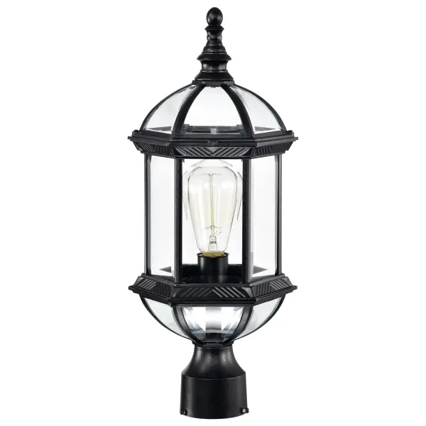 Boxwood 19" Outdoor Post Light with Clear Beveled Glass - Image 4