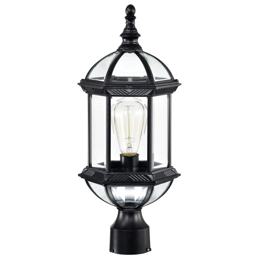 Boxwood 19" Outdoor Post Light with Clear Beveled Glass - Image 4