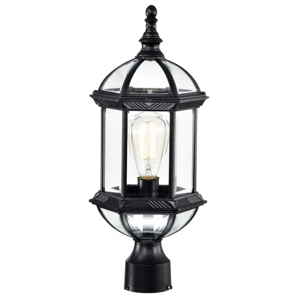 Boxwood 19" Outdoor Post Light with Clear Beveled Glass - Image 5