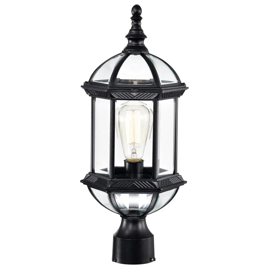 Boxwood 19" Outdoor Post Light with Clear Beveled Glass - Image 5