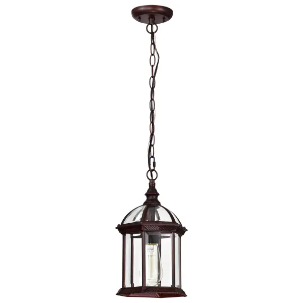 Boxwood 14" Outdoor Hanging Lantern with Clear Beveled Glass - Image 3