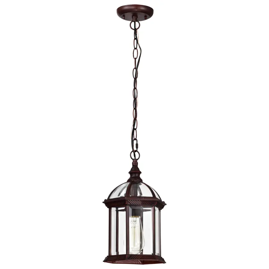 Boxwood 14" Outdoor Hanging Lantern with Clear Beveled Glass - Image 3