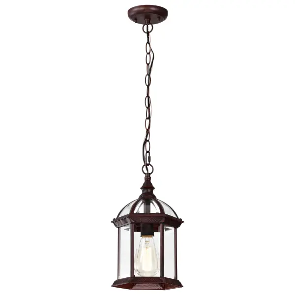 Boxwood 14" Outdoor Hanging Lantern with Clear Beveled Glass - Image 4